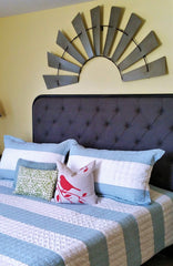 Huge 58" Antique Inspired Metal Half Windmill