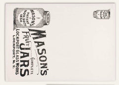 Mason Jars Print Feedsack 100% Cotton Kitchen Tea Towels, Set of Two