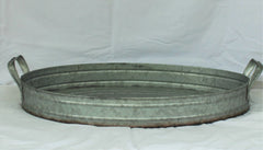 Big Rustic Farmhouse Galvanized Serving Tray