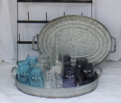 Big Rustic Farmhouse Galvanized Serving Tray