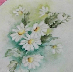 Artist Signed Shasta Daisies Hand Painted Bareuther China Plate