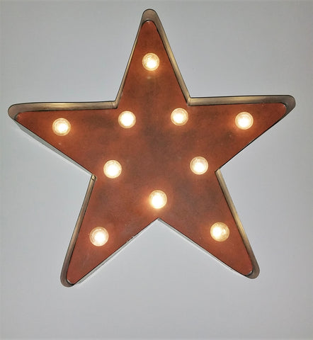 Rustic LED Lighted Galvanized Star