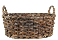 Set of 3 Hand Woven, Heirloom Quality Oval Willow Wicker Baskets