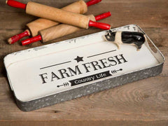 Galvanized Farm Fresh Tray