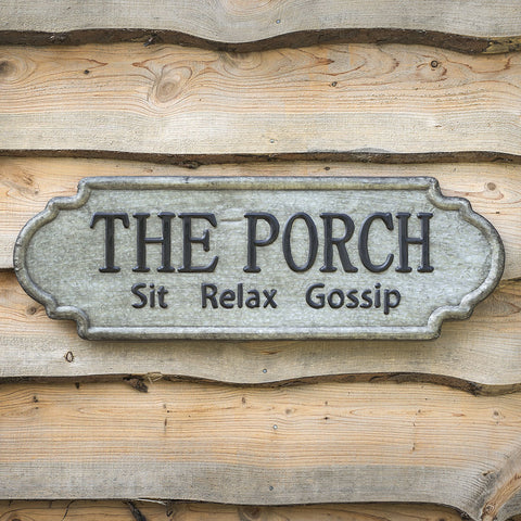 36" THE PORCH Metal Sign
