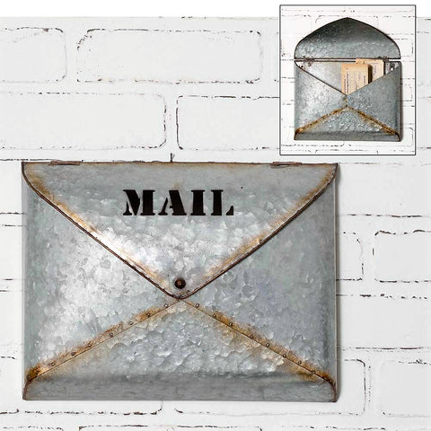 Galvanized Envelope Style Mail Box