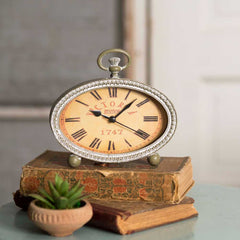 Victoria Oval Table Clock