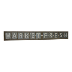 Reclaimed Wood and Metal MARKET FRESH Word Art Sign