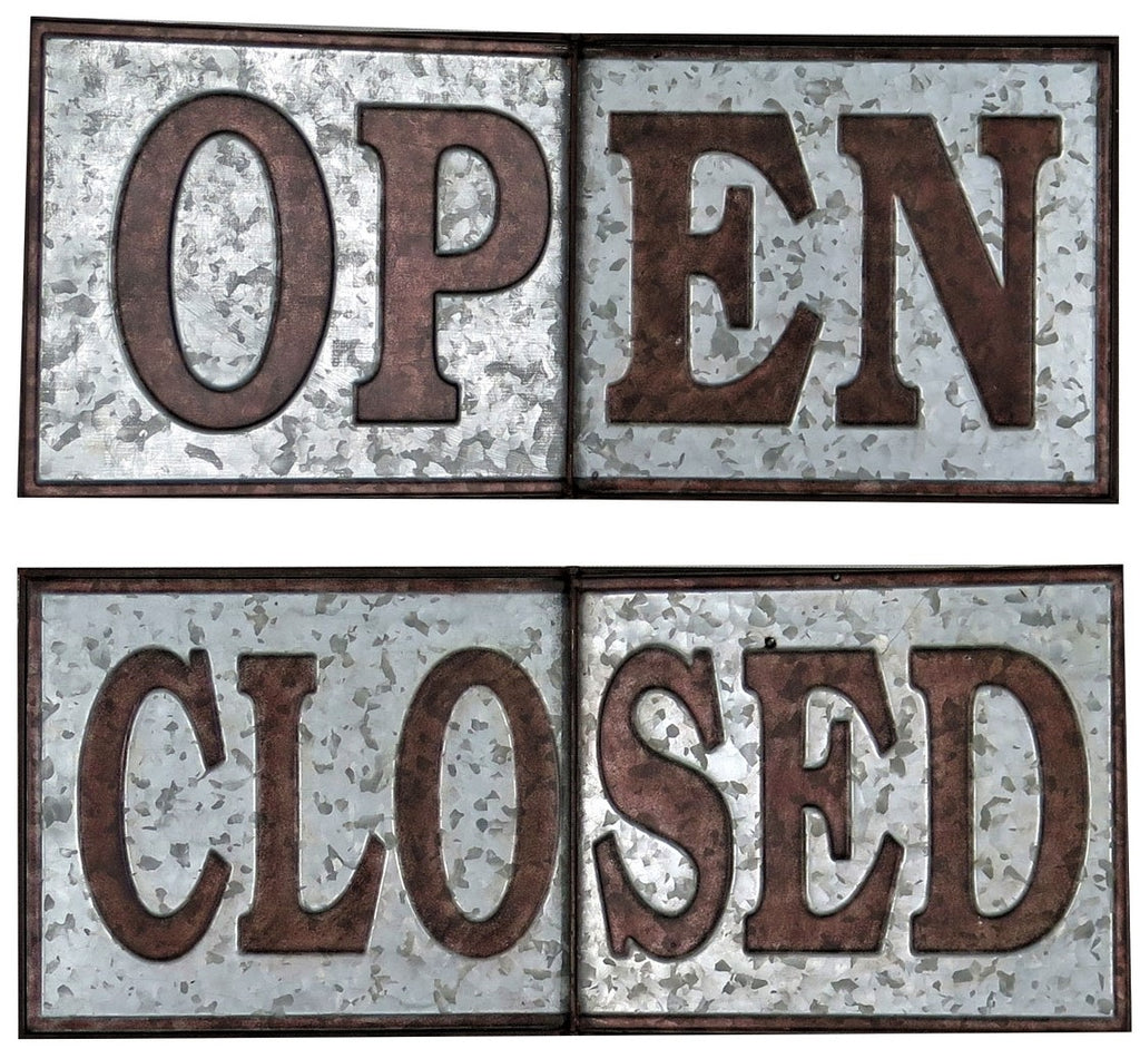 open closed flip sign