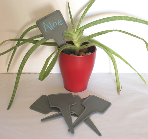 Set of 6 Rustic French Garden Chalkboard Plant, Garden Stake Markers