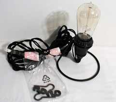 Primitive Industrial Wire Base Accent Lamp with Edison Bulb